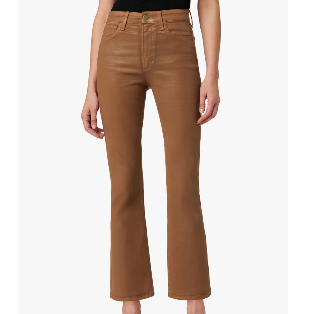 Joes Jeans THE CALLIE
HIGH RISE CROPPED BOOTCUT // COATED // LEATHER BROWN